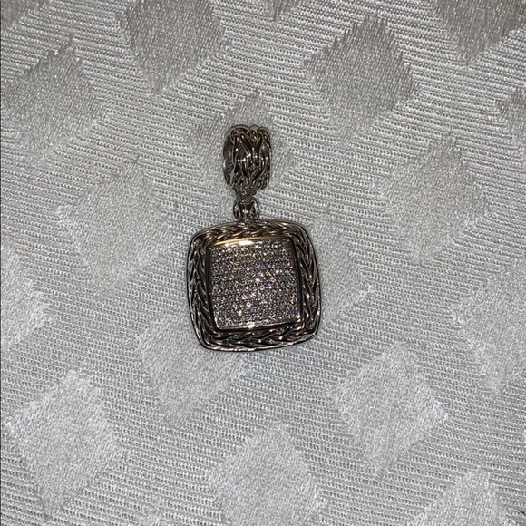 John Hardy Large diamond pendant and chain